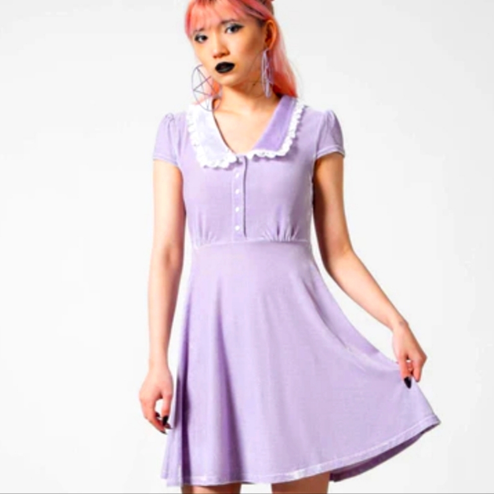 Killstar Lavender Velvet Dress